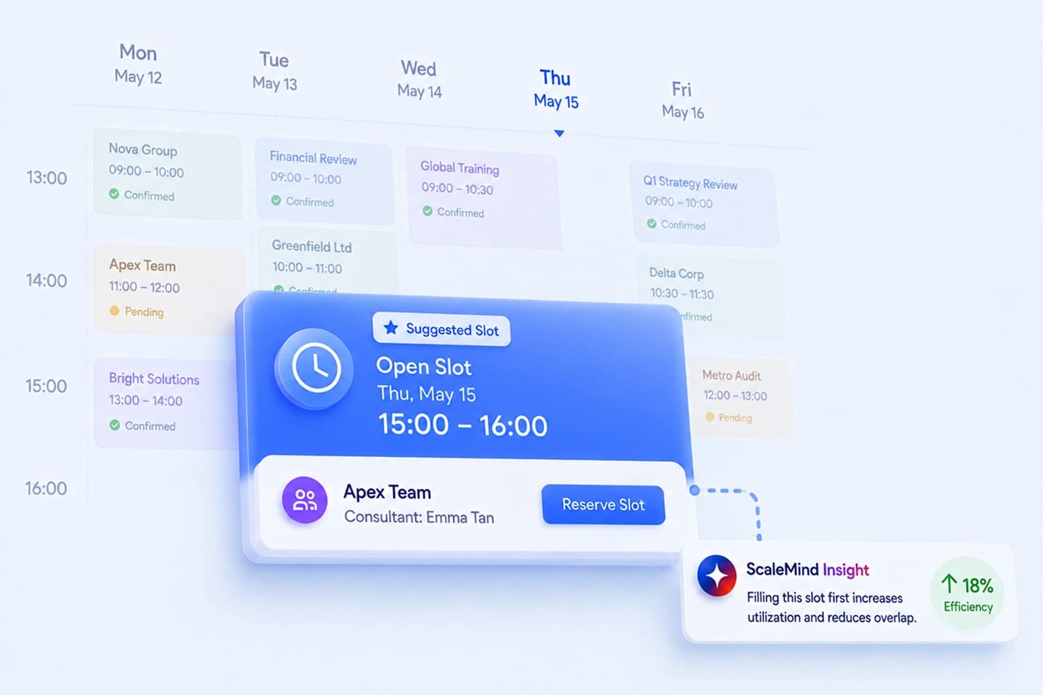 Service Booking Calendar