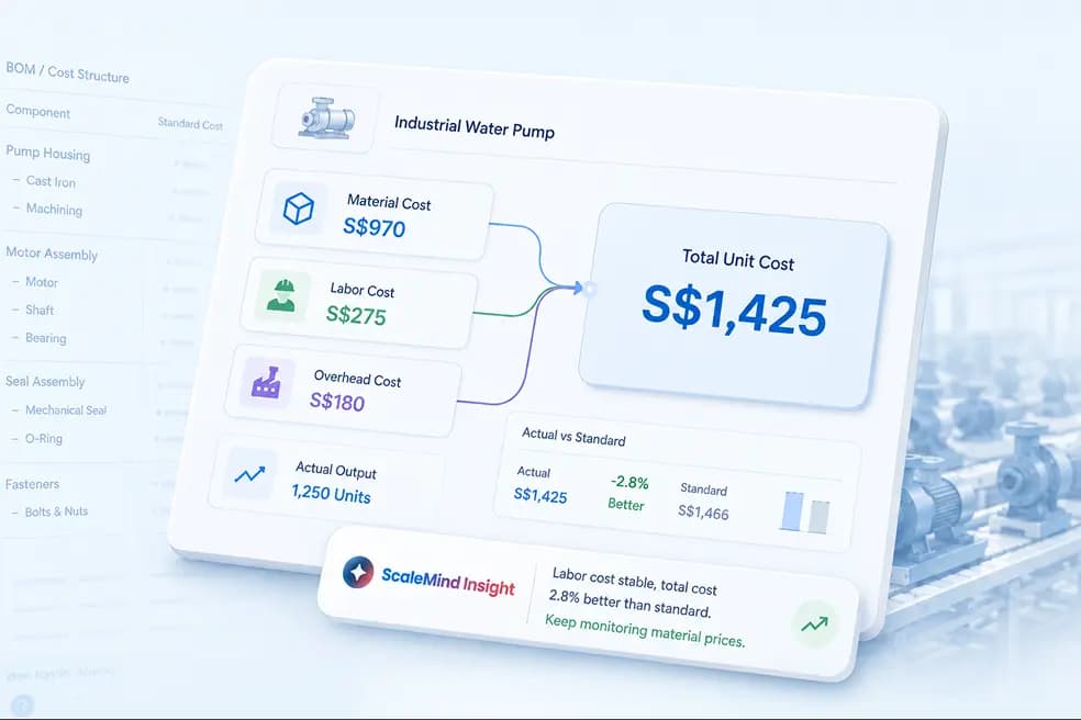 Instant Manufacturing Costing