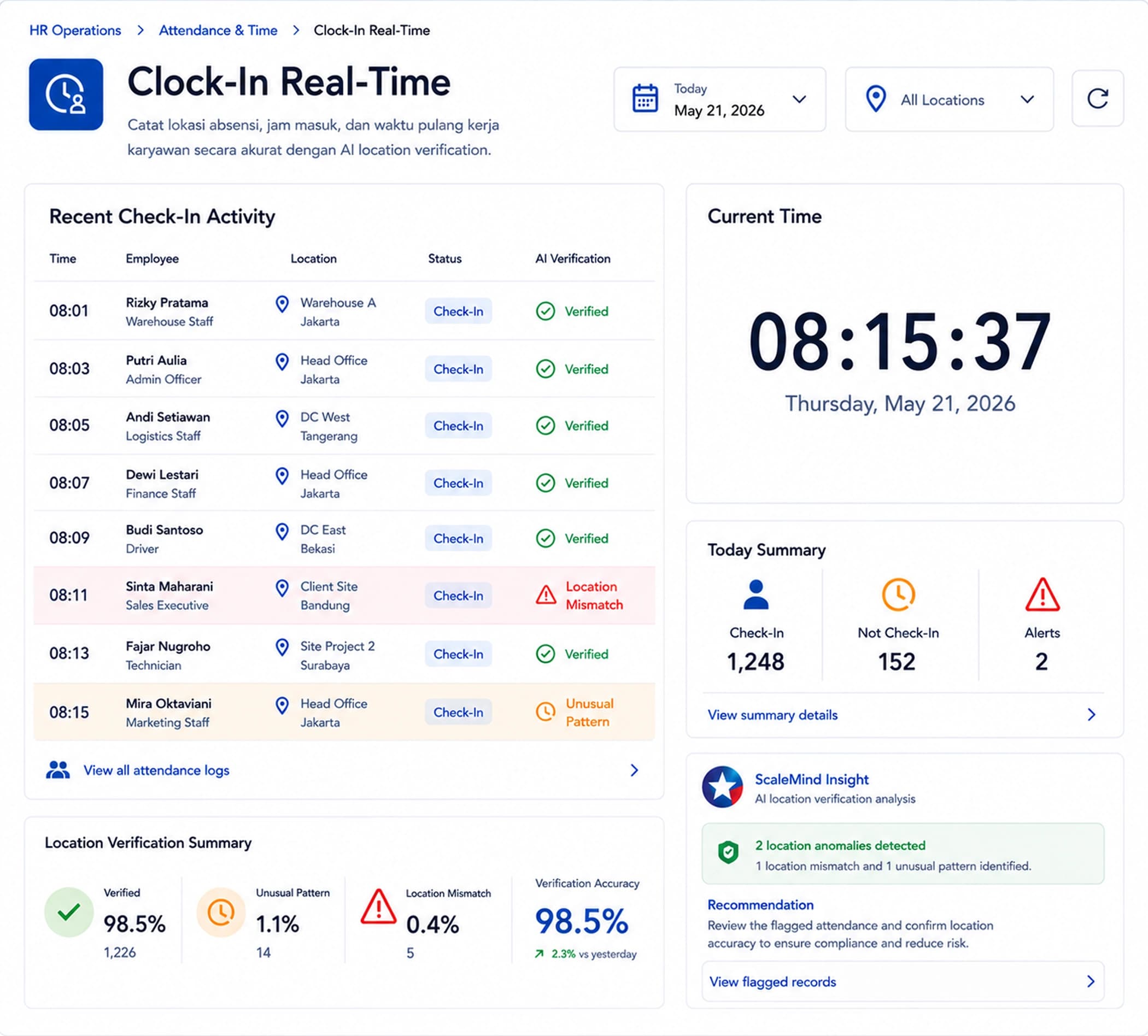 Clock-In Real-Time
