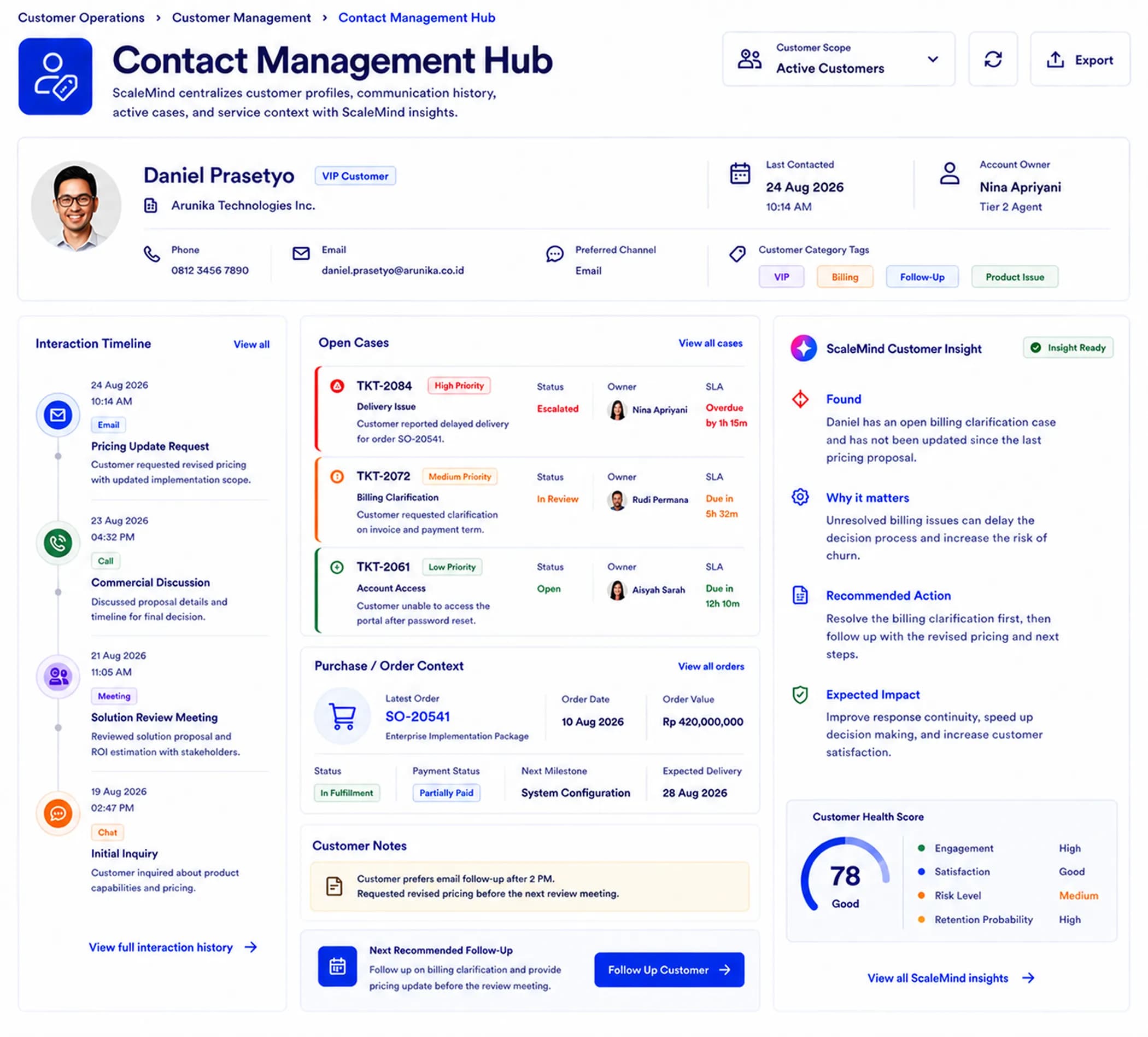 Contact Management Hub