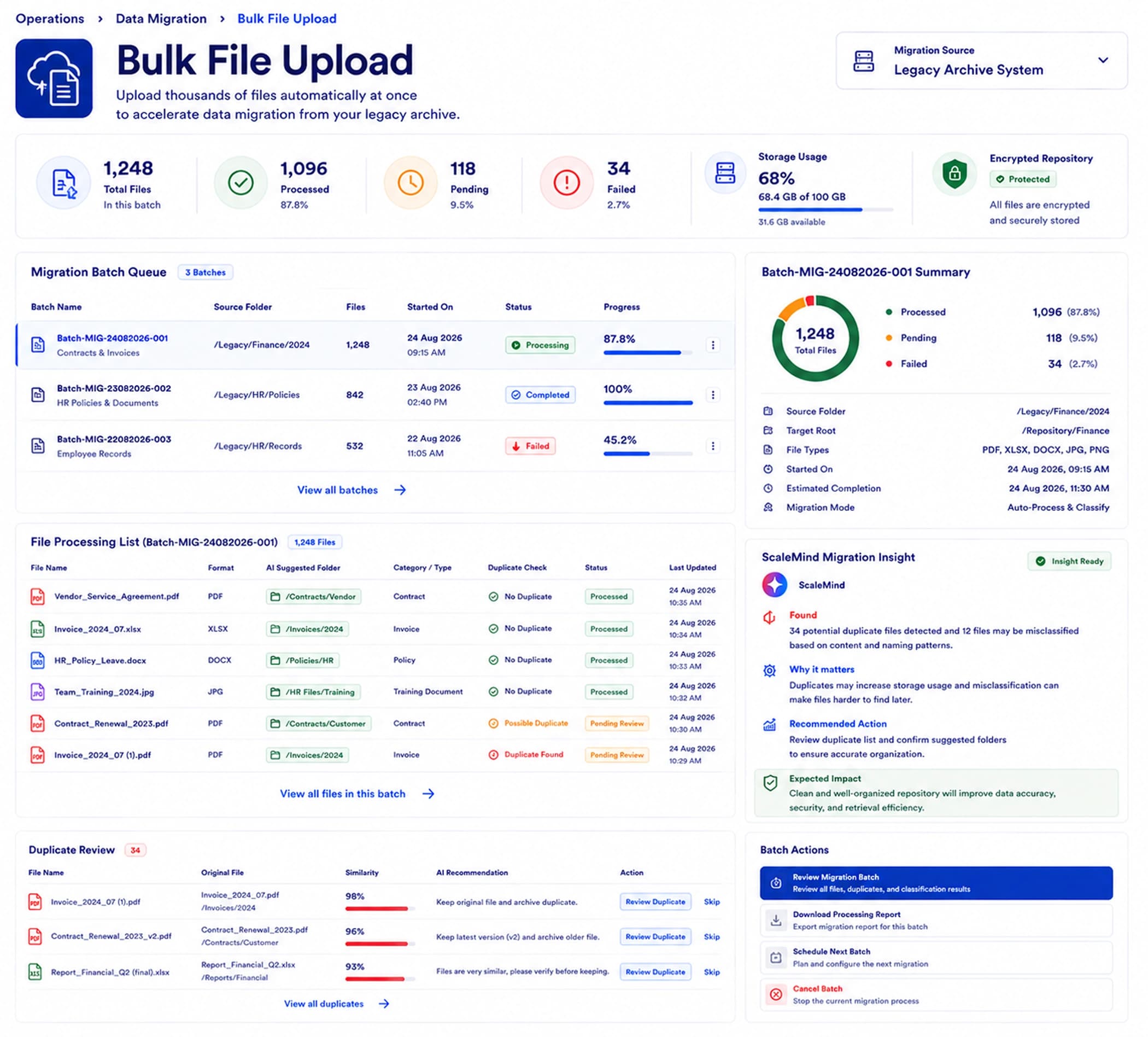 Bulk File Upload