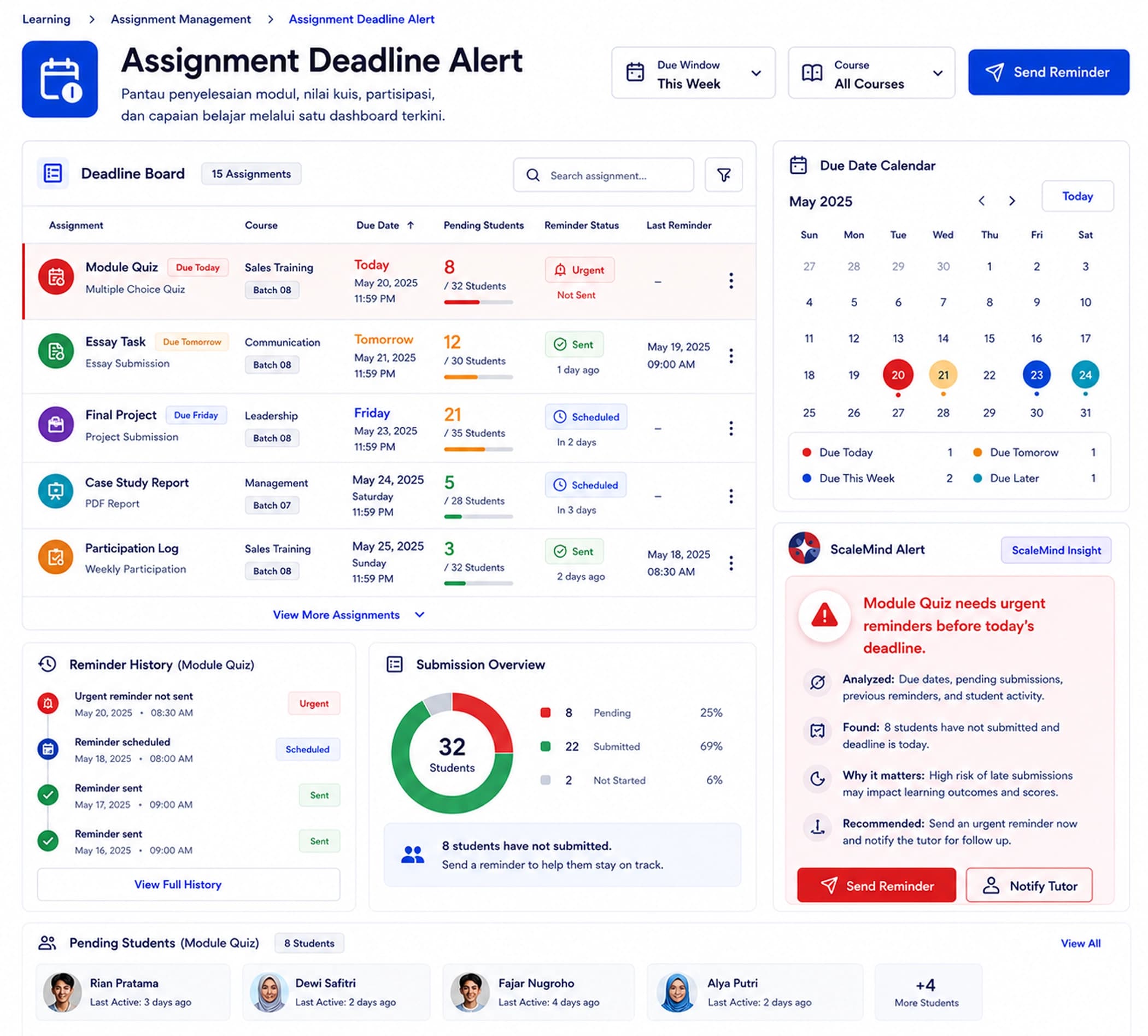 Assignment Deadline Alert