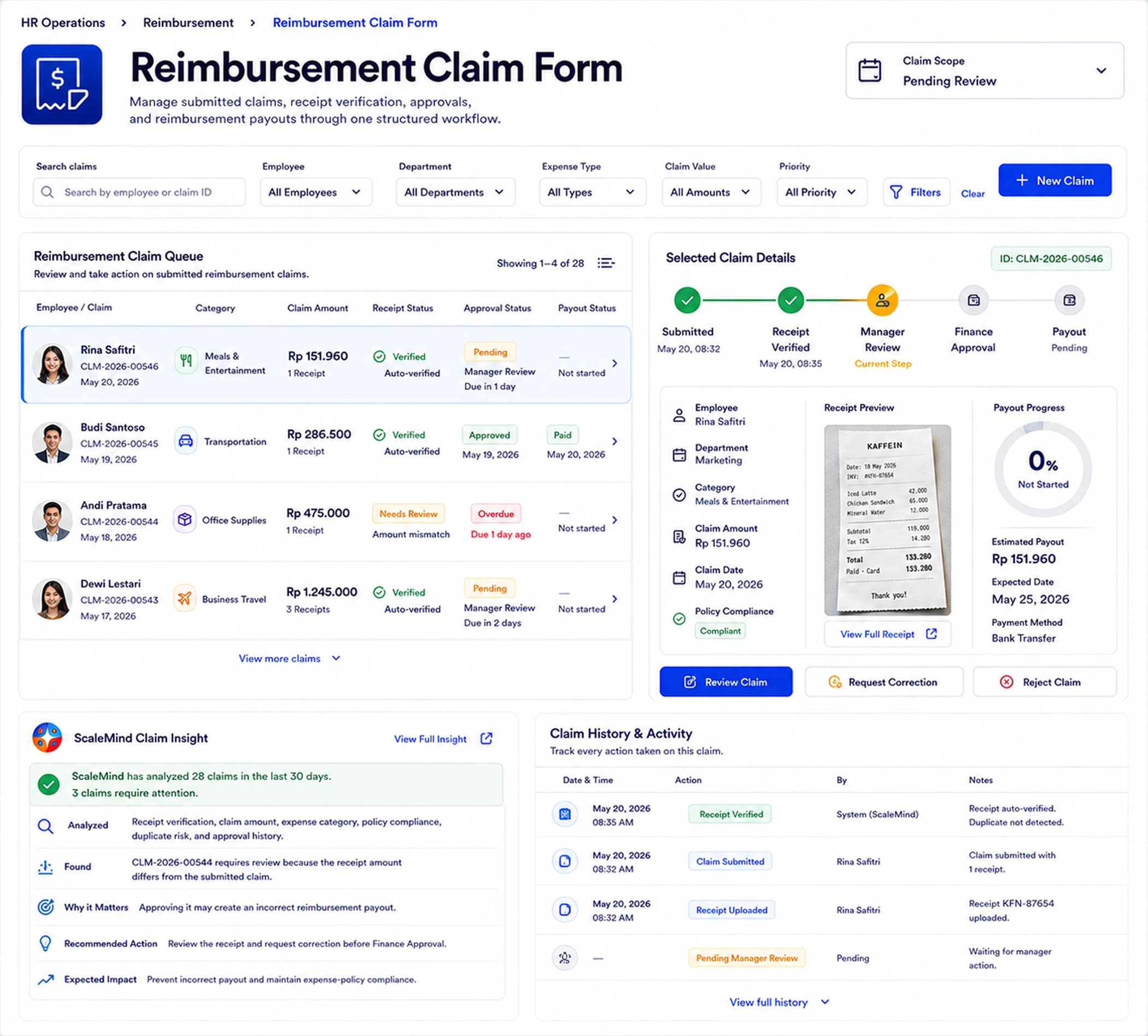 Reimbursement Claim Form