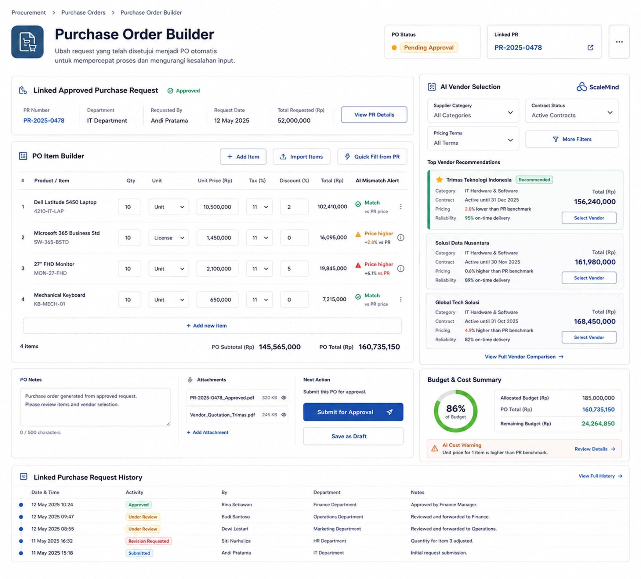 Purchase Order Builder