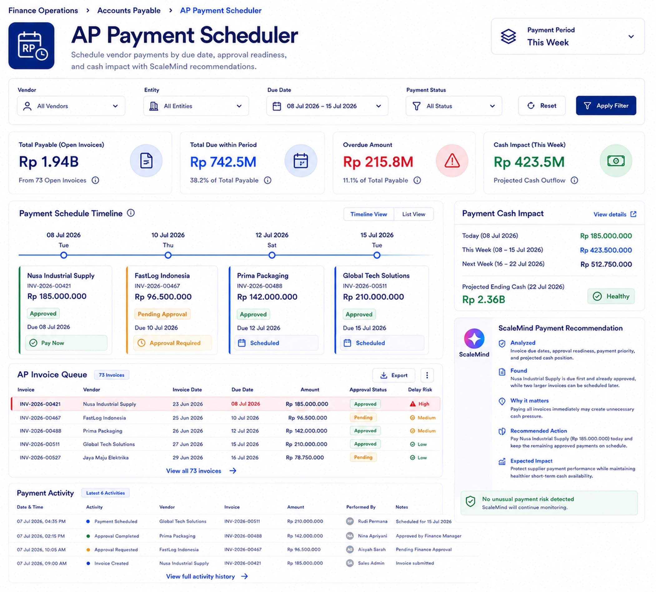 AP Payment Scheduler