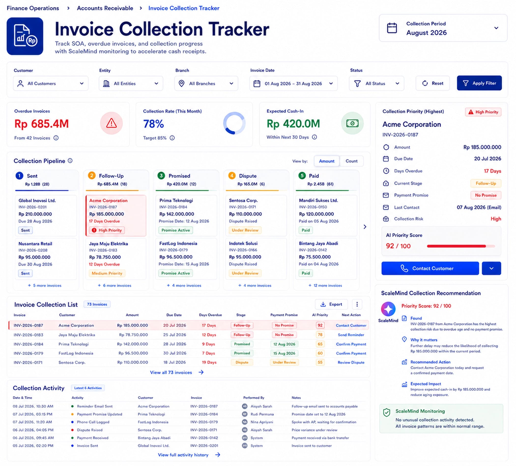 Invoice Collection Tracker