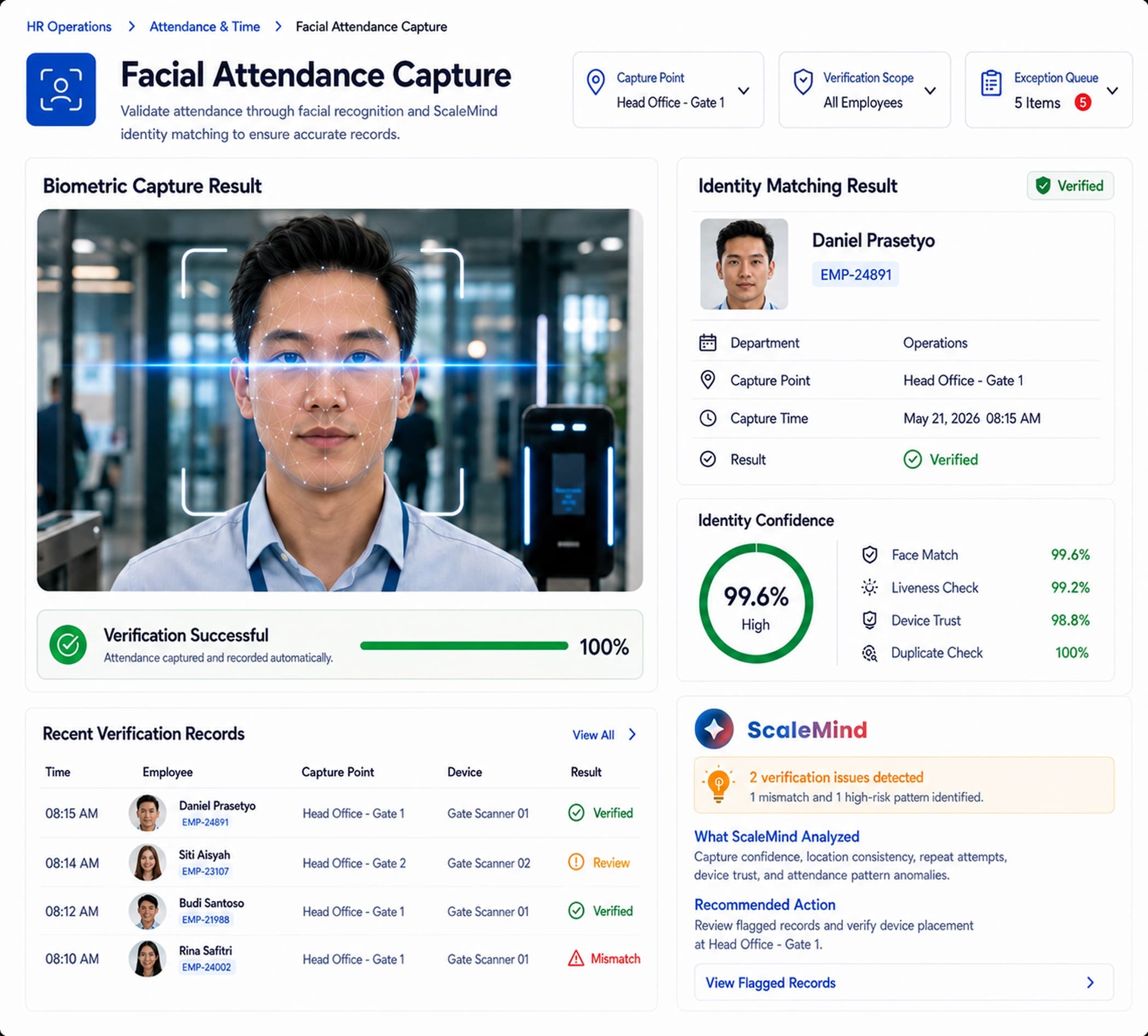 Facial Attendance Capture