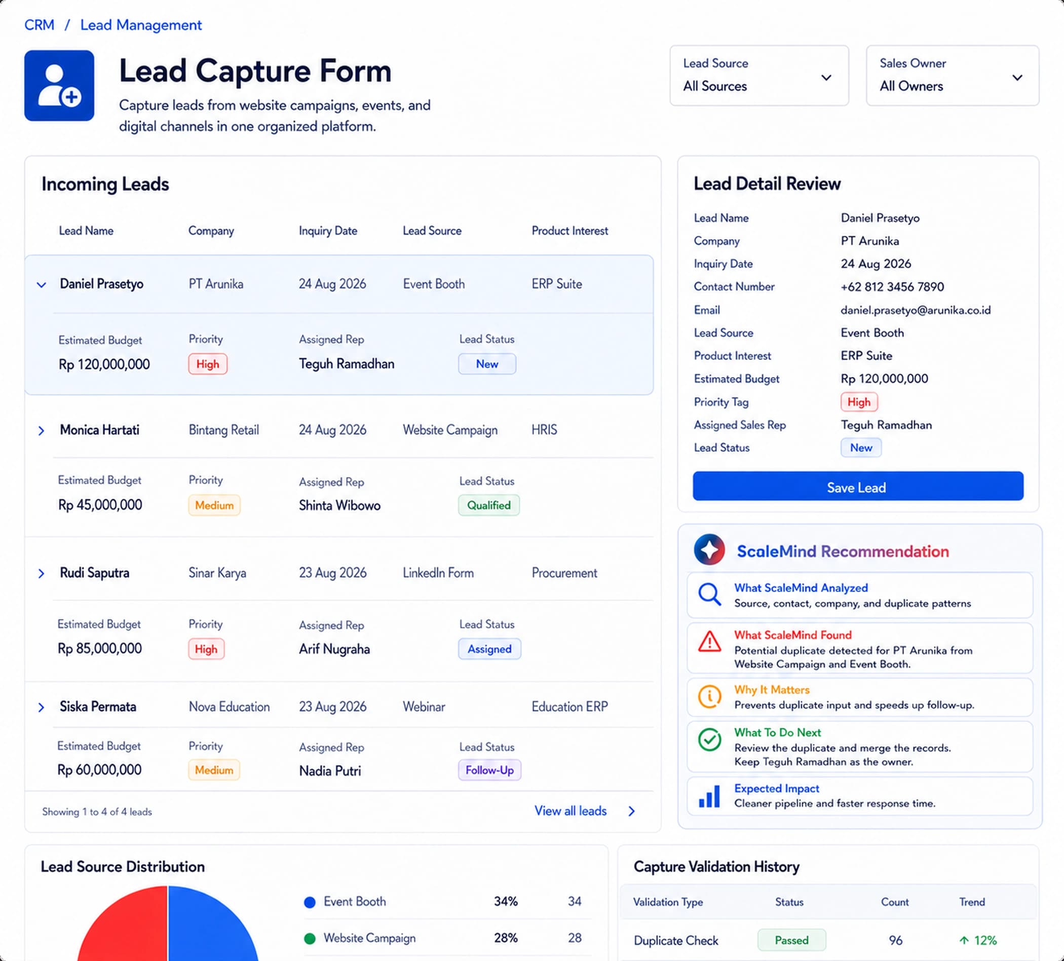 Lead Capture Form