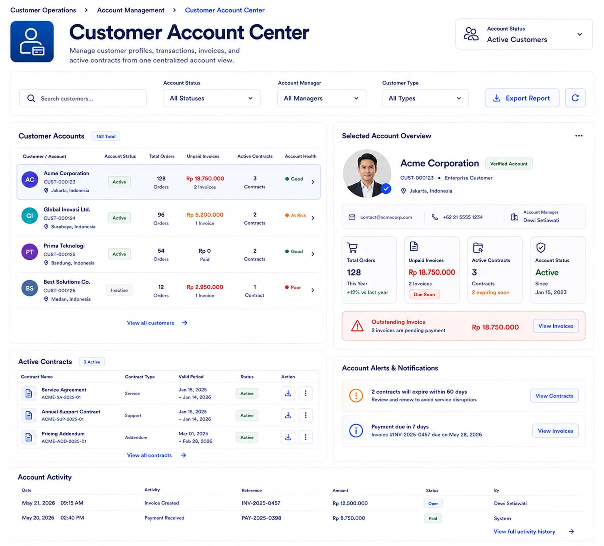 Customer Account Center