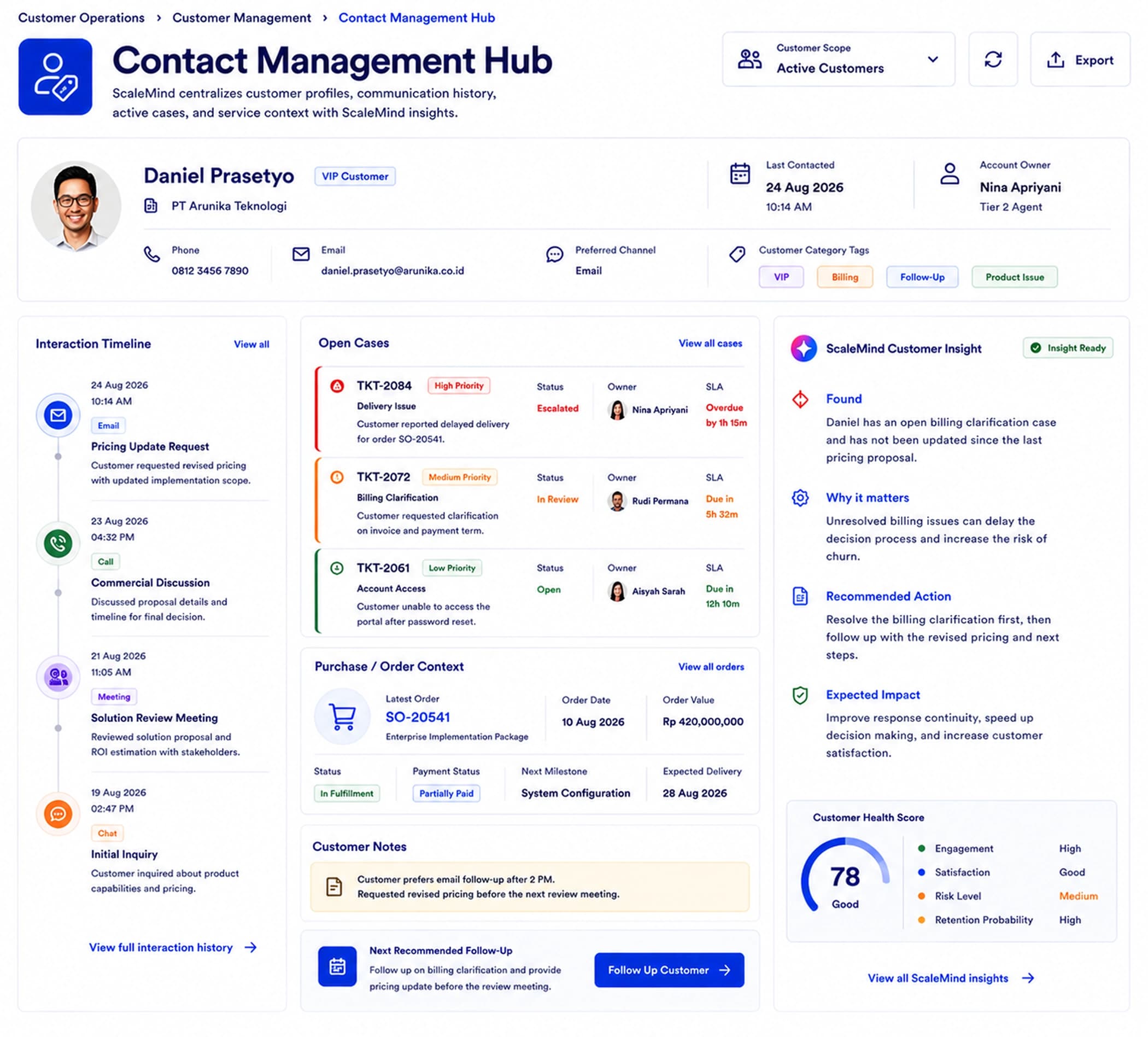 Contact Management Hub