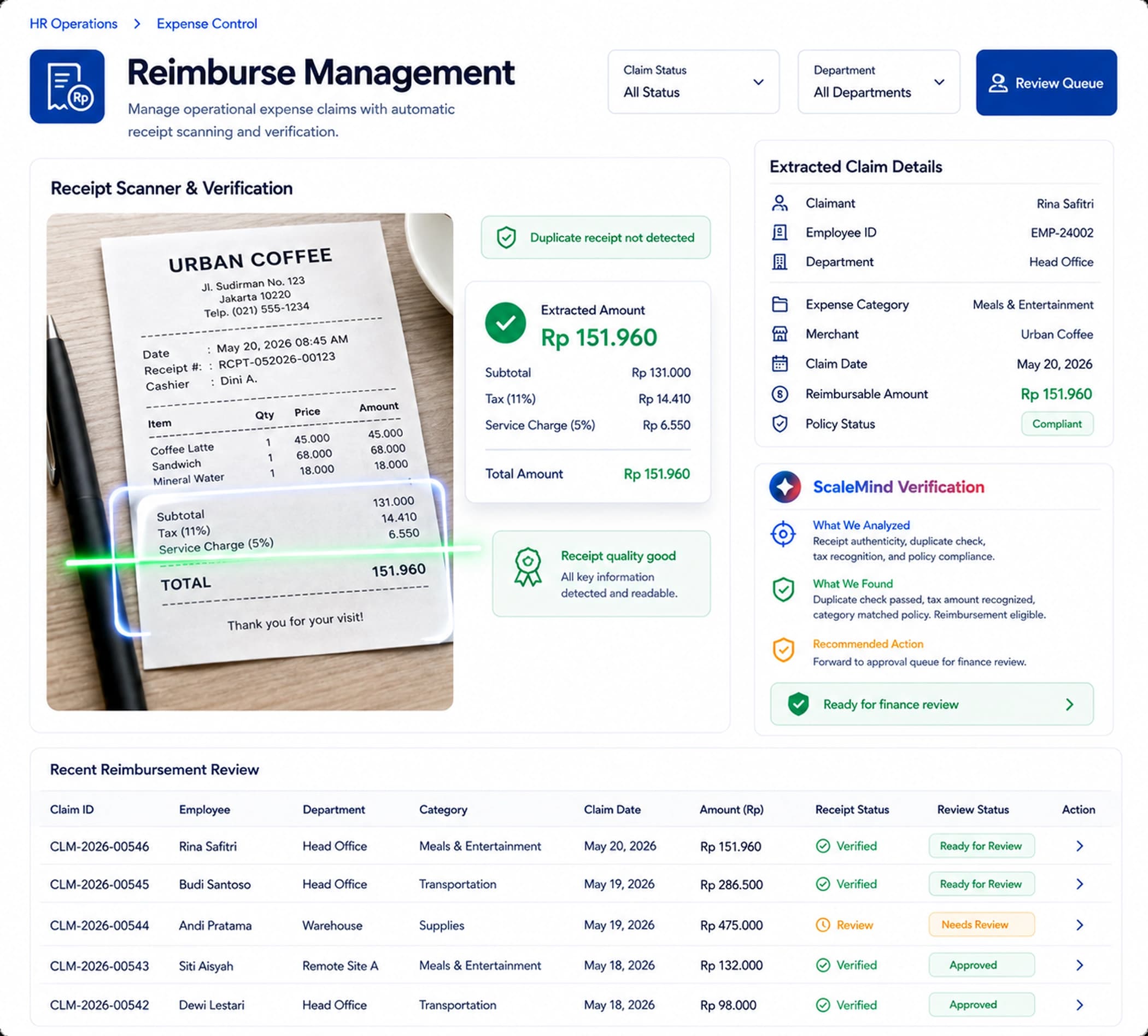 Smart Reimbursement Workflow