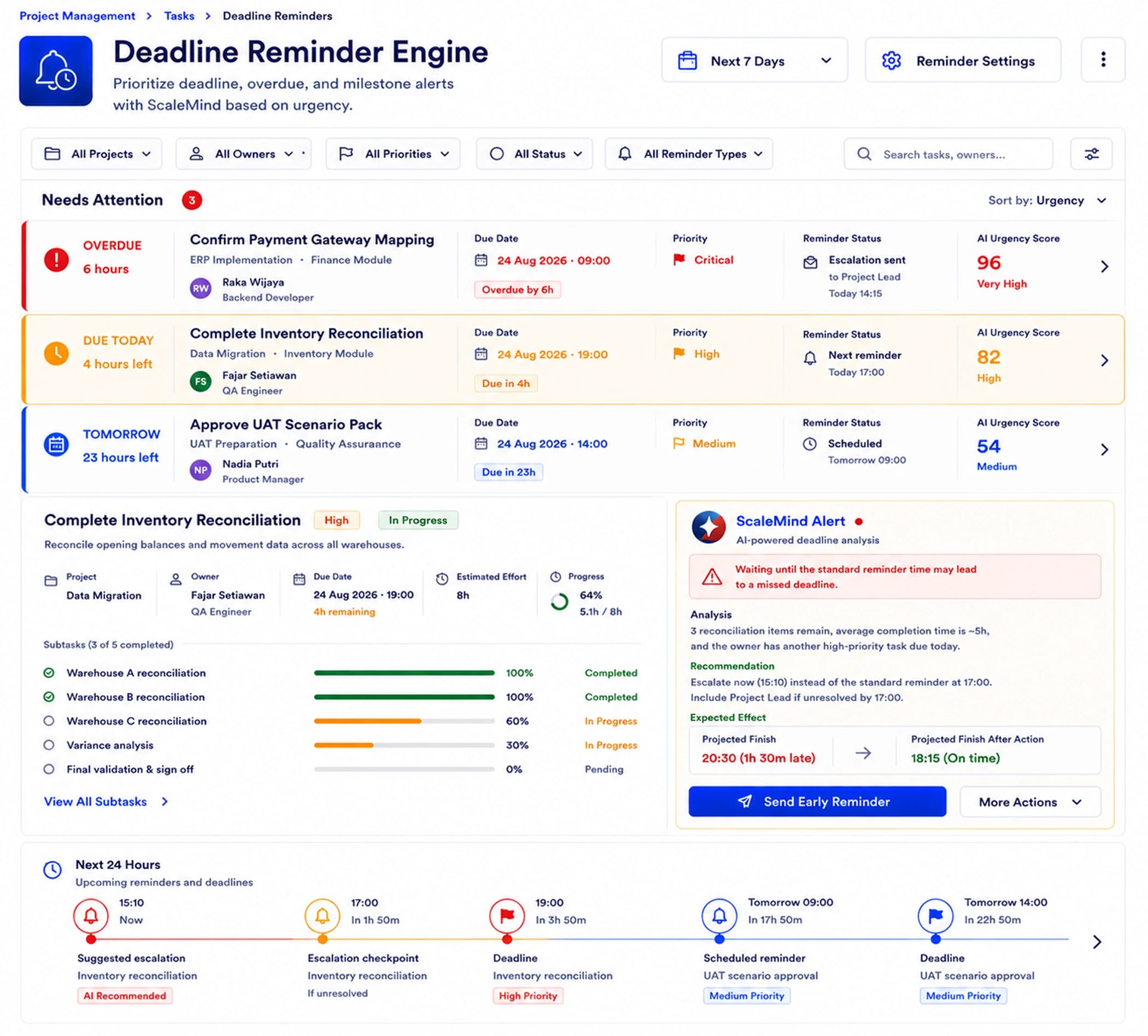 Deadline Reminder Engine