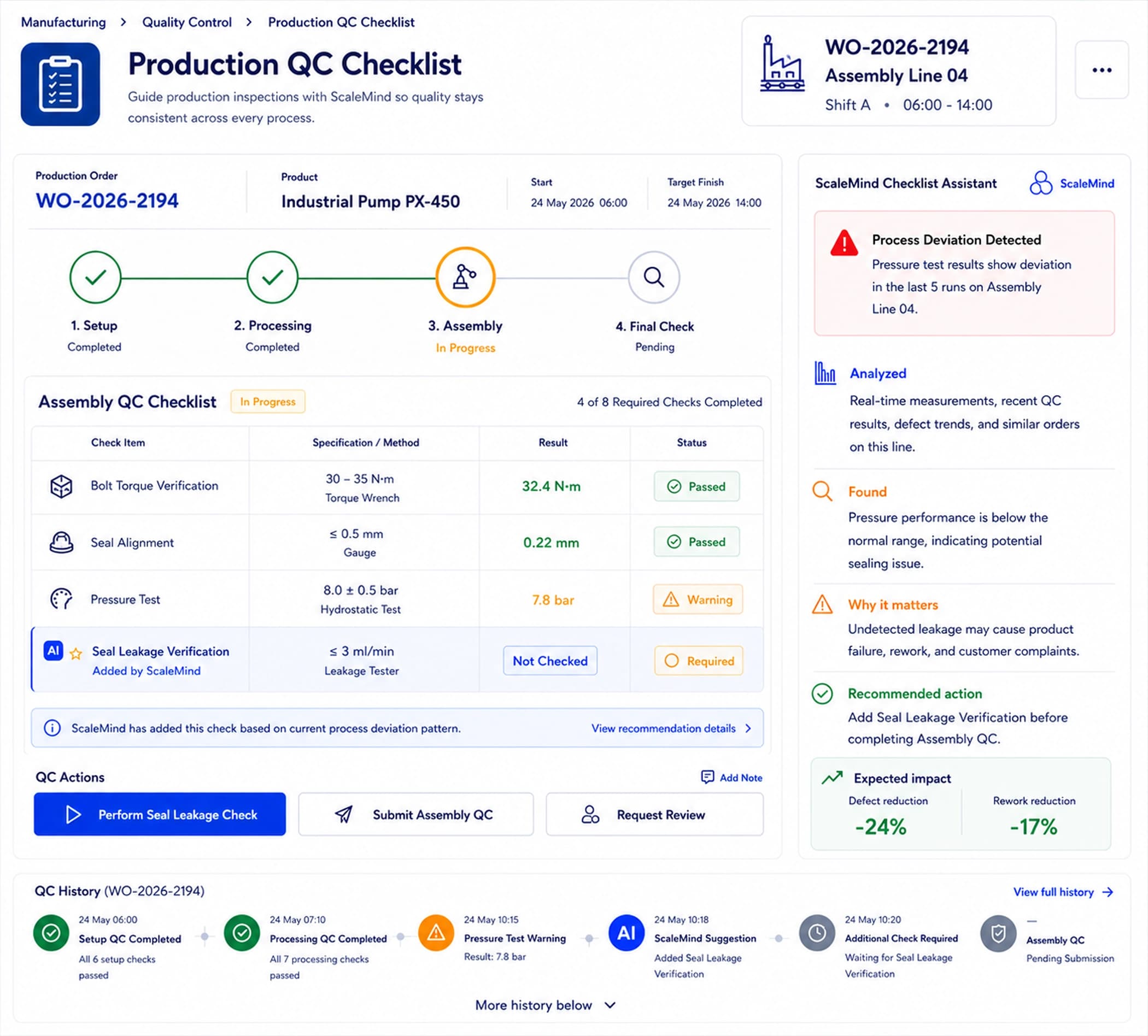 Production Checklist
