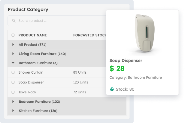 item grouping with scaleocean stock management