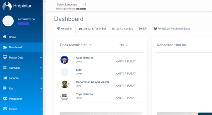 HR Application HRDpintar