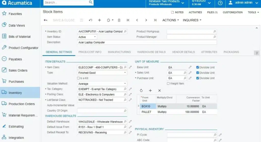 Program Kasir Minimarket Acumatica