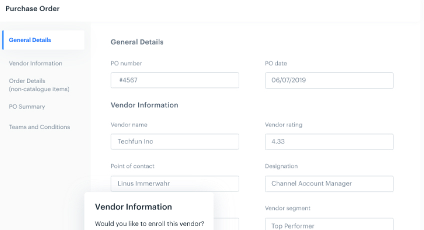 Vendor Management System Kissflow