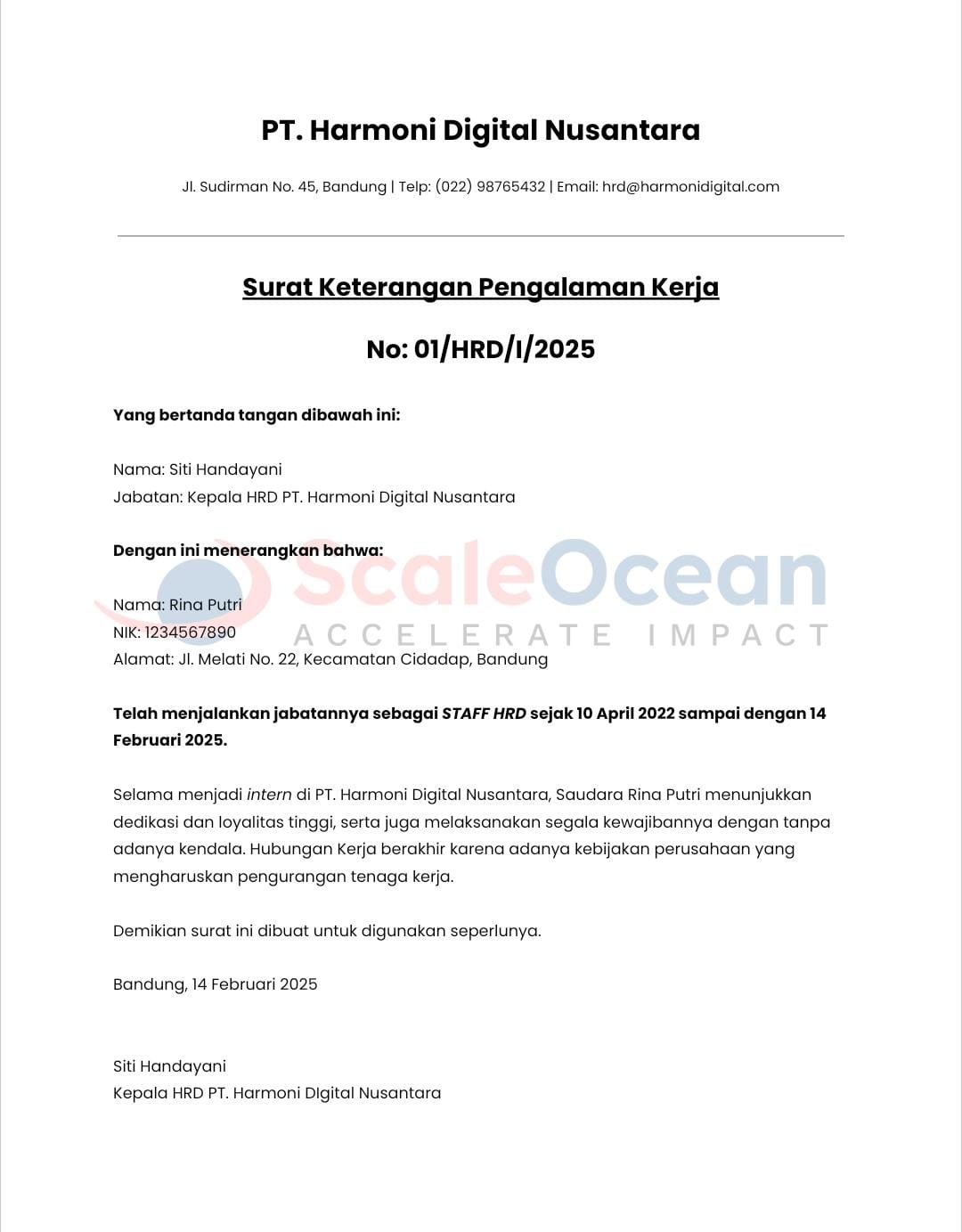 Contoh Surat Paklaring saat Karyawan Terkena PHK