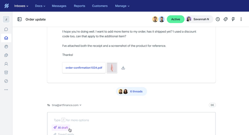 Aplikasi Customer Service Help Scout