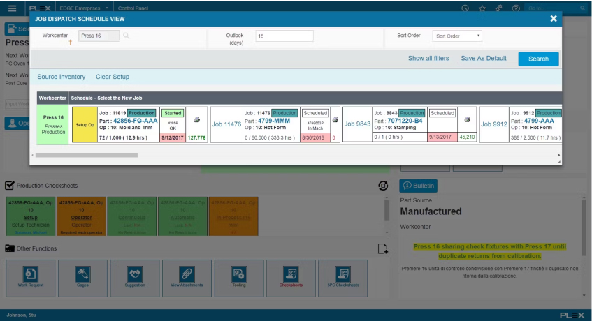 Shop Floor Control Software​ PLEX