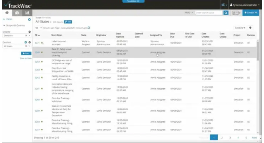 TrackWise Quality Management System