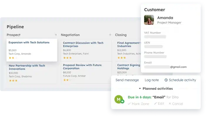 Tampilan dashboard CRM ScaleOcean.