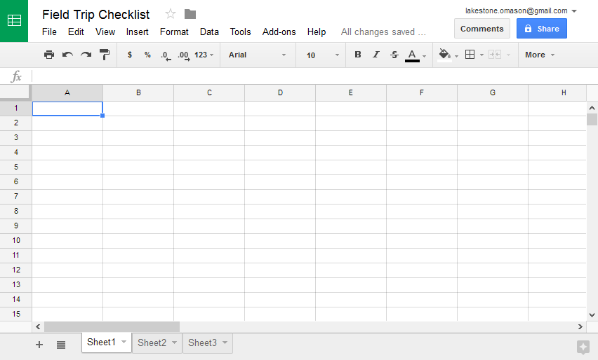 Aplikasi Google Spreadsheet