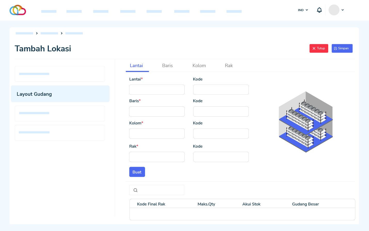 Aplikasi untuk inventory gudang Jubelio