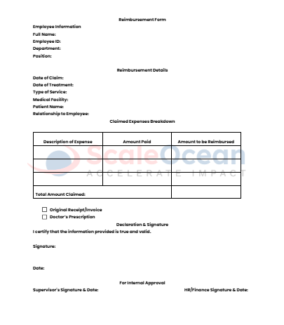 Reimbursement Health Form