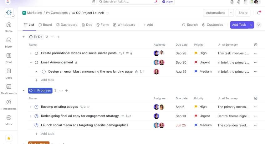 Project Management ClickUp