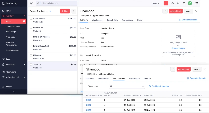 Aplikasi Zoho Inventory