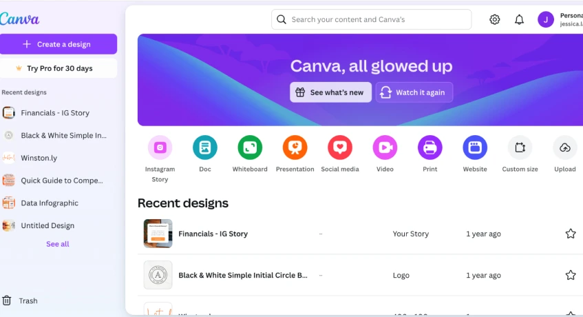 Contoh gambar Canva.