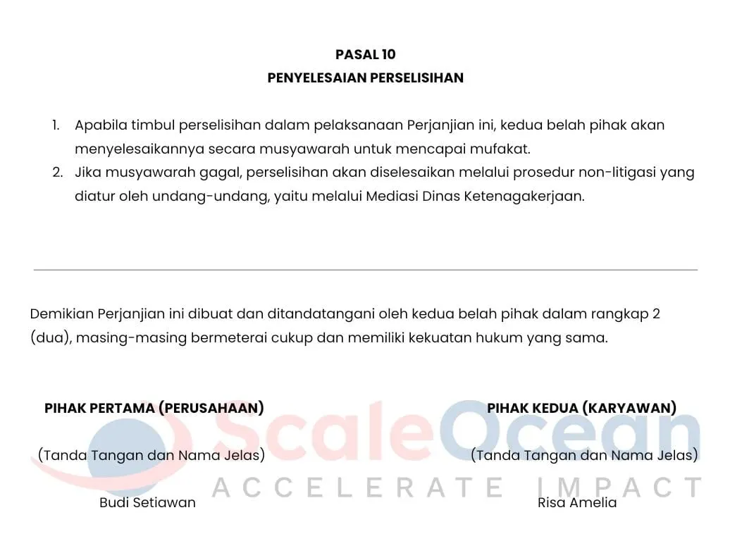 Contoh kontrak perjanjian kerja waktu tertentu (PKWT) 04.