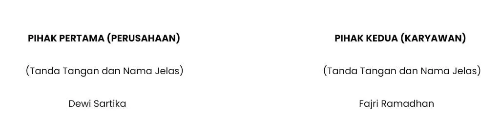 Contoh kontrak magang 4.