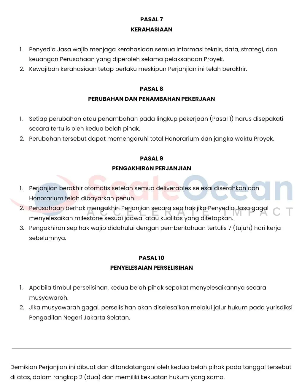 Contoh kontak freelance 3.