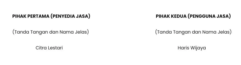 Contoh kontak freelance 4.