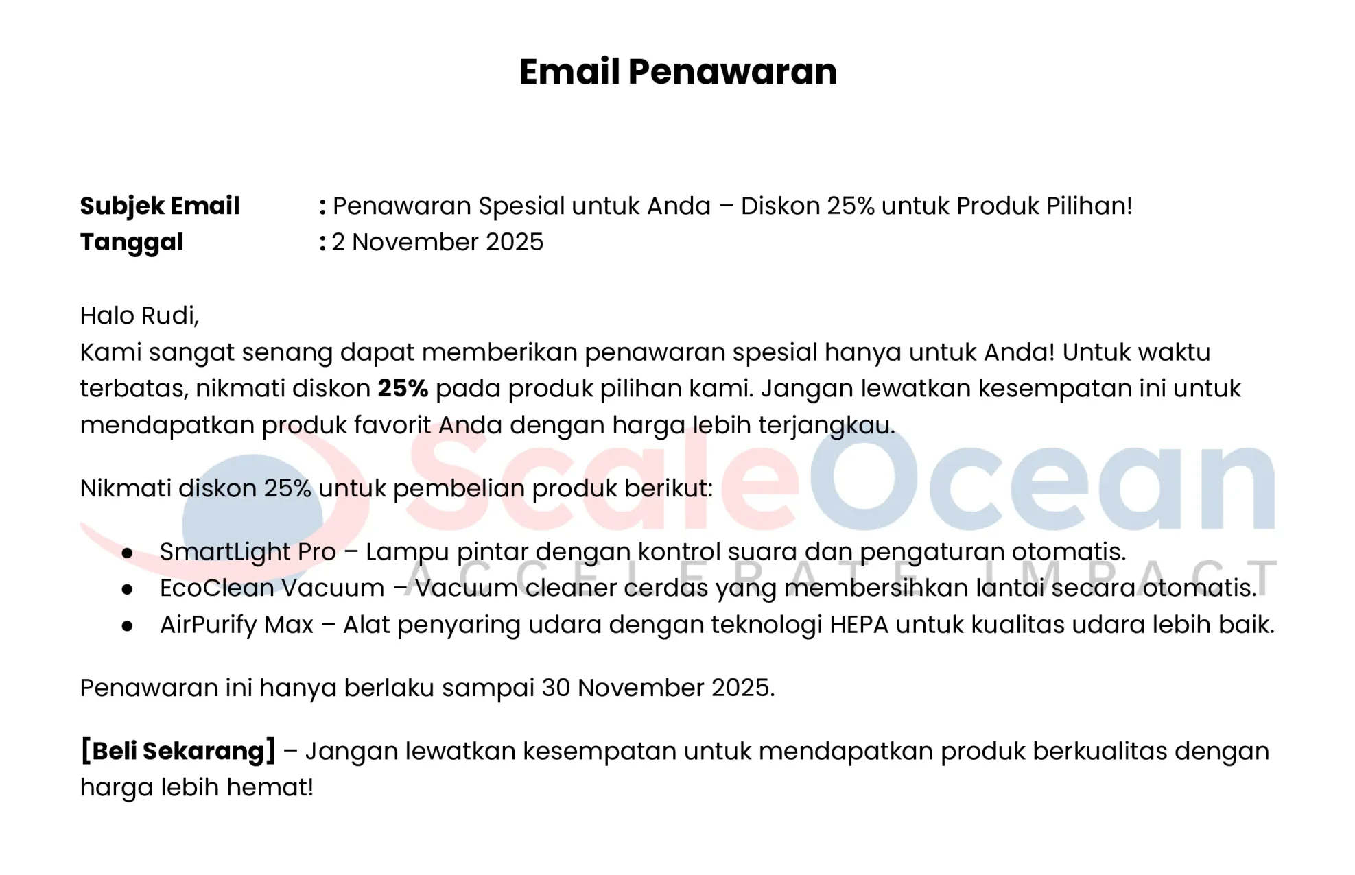 Email Penawaran