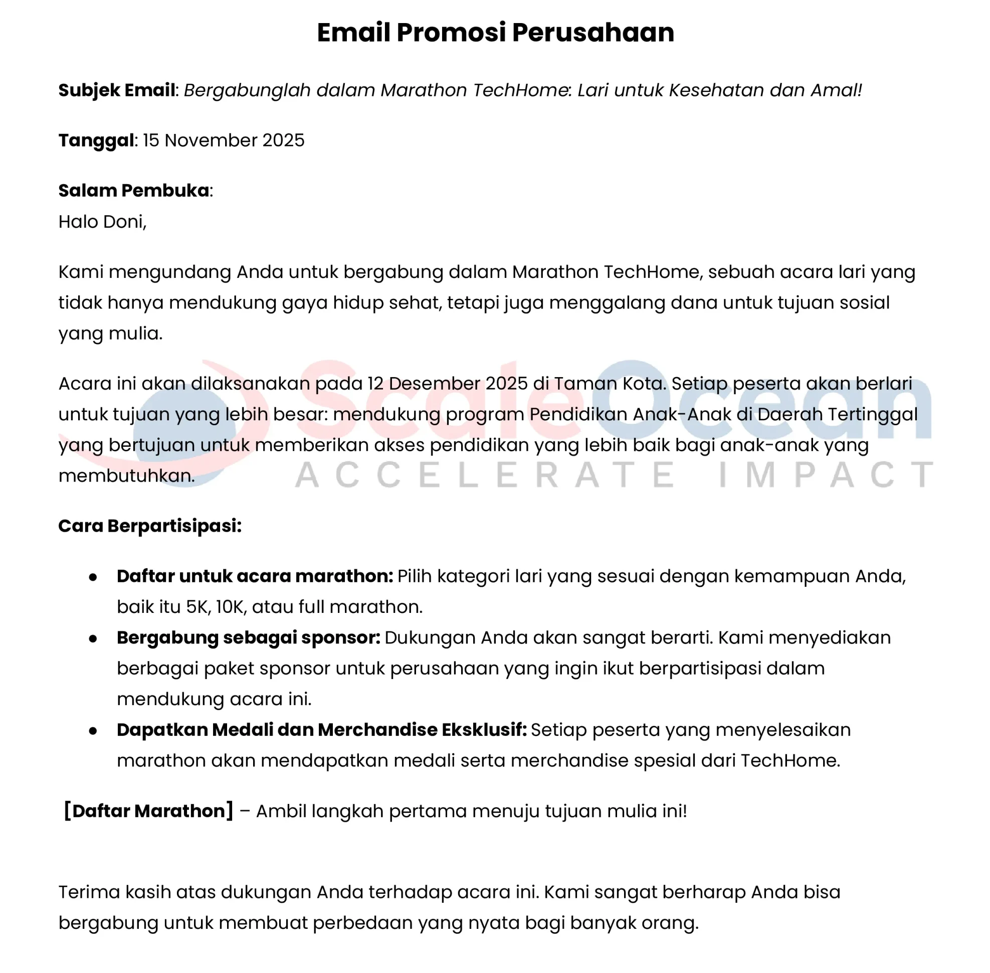 Email Promosi