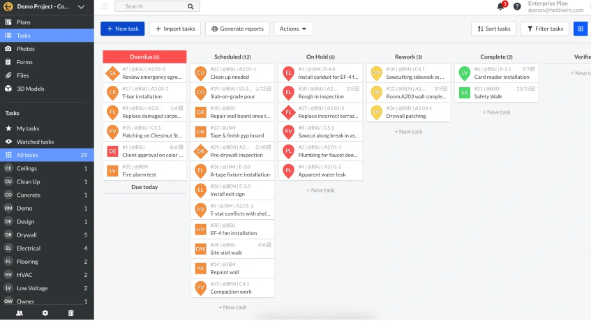 Aplikasi Manajemen Proyek Fieldwire