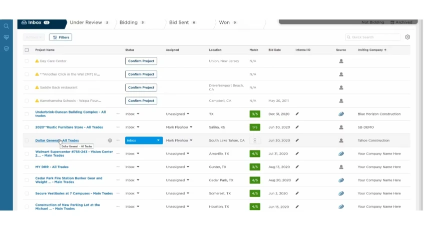 ConstructConnect Bid Center