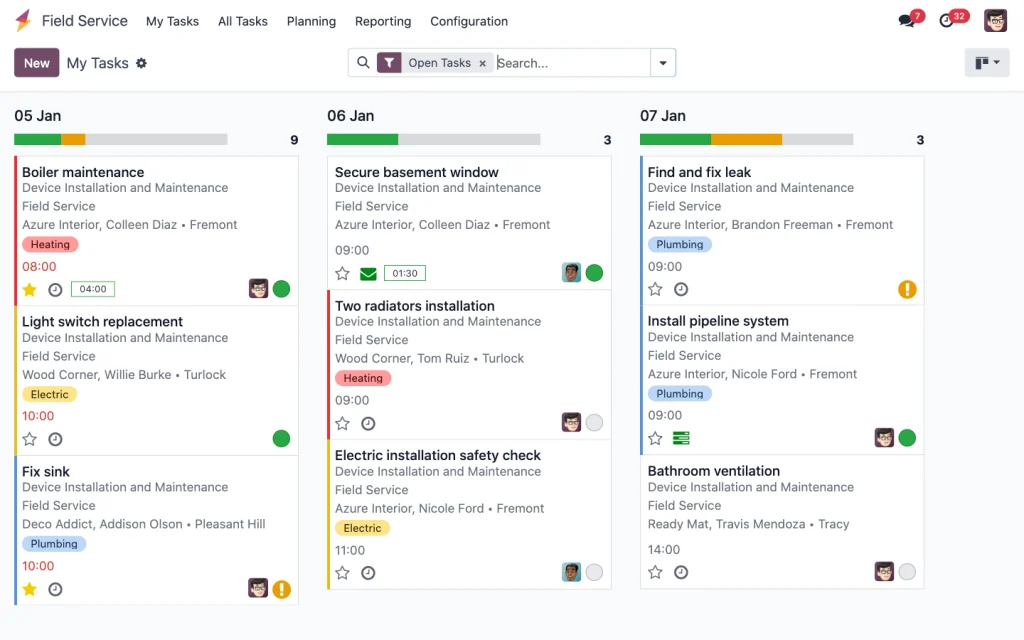 Odoo Field Service Software