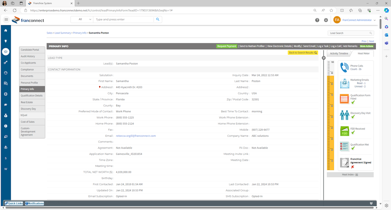 Aplikasi Franchise Management Franconnect