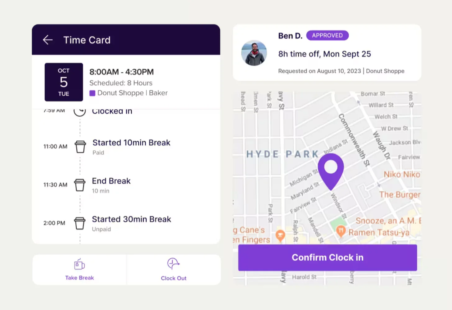 Aplikasi Absensi Online Time Clock by Homebase