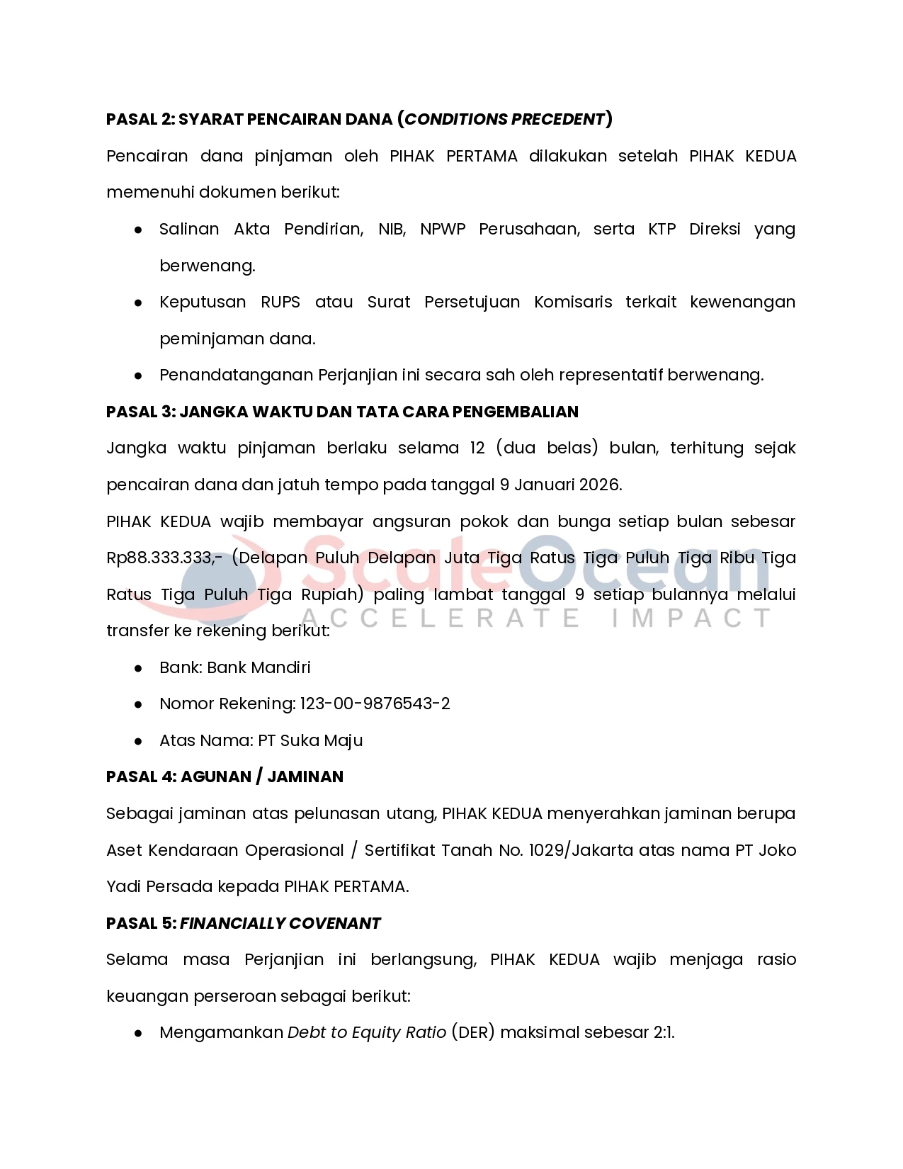 Surat Perjanjian Hutang Piutang 2