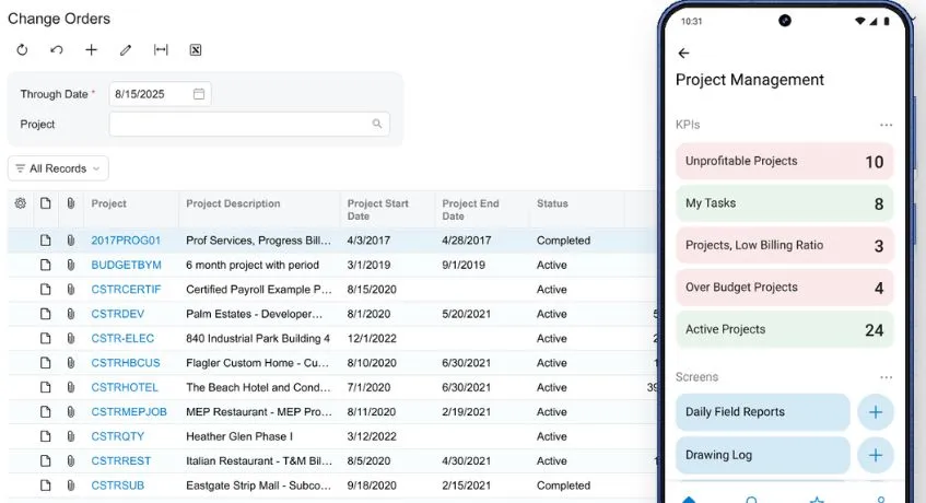 acuamatica construction accounting software