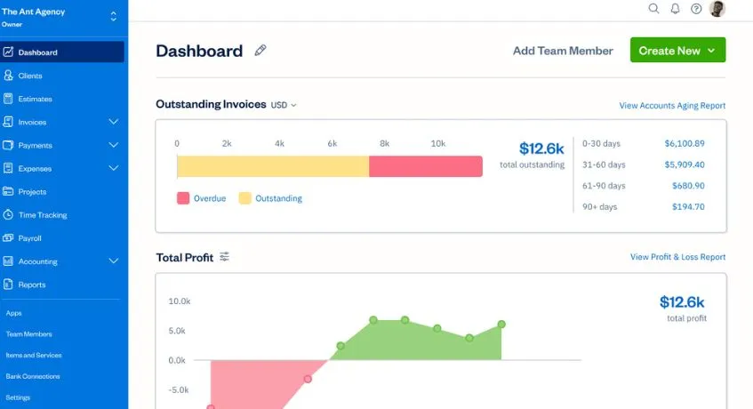freshbook construction accounting software