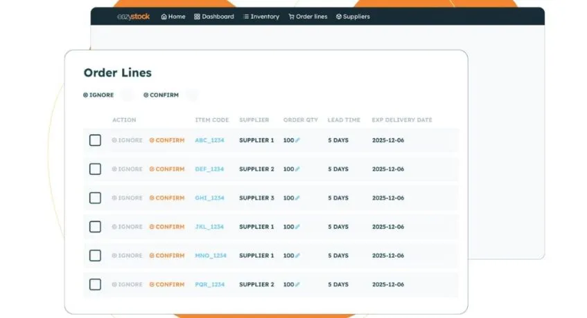eazystock inventory platform forecasting