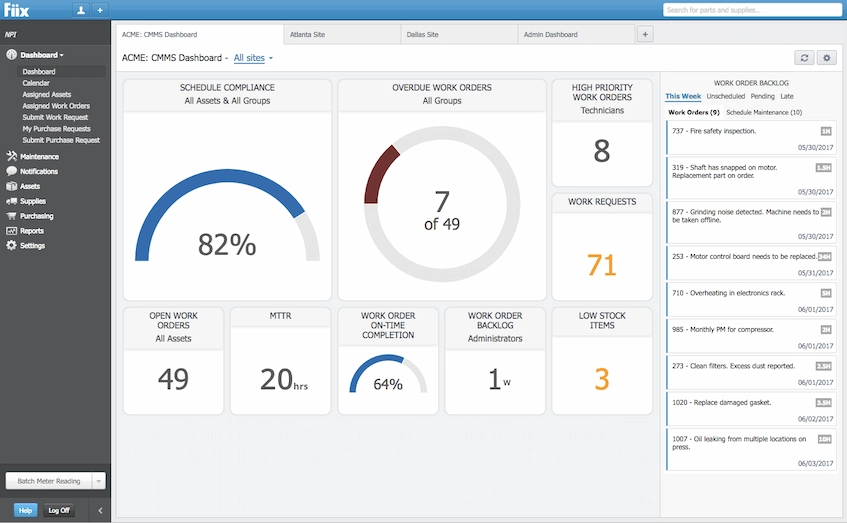Fiix Facility Management Software