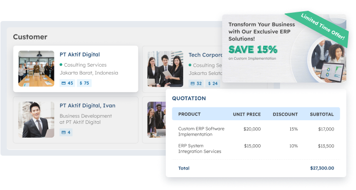 scaleocean CRM marketing software dashboard