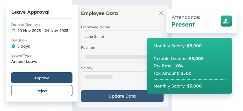 ScaleOceans HRIS software automated calculation